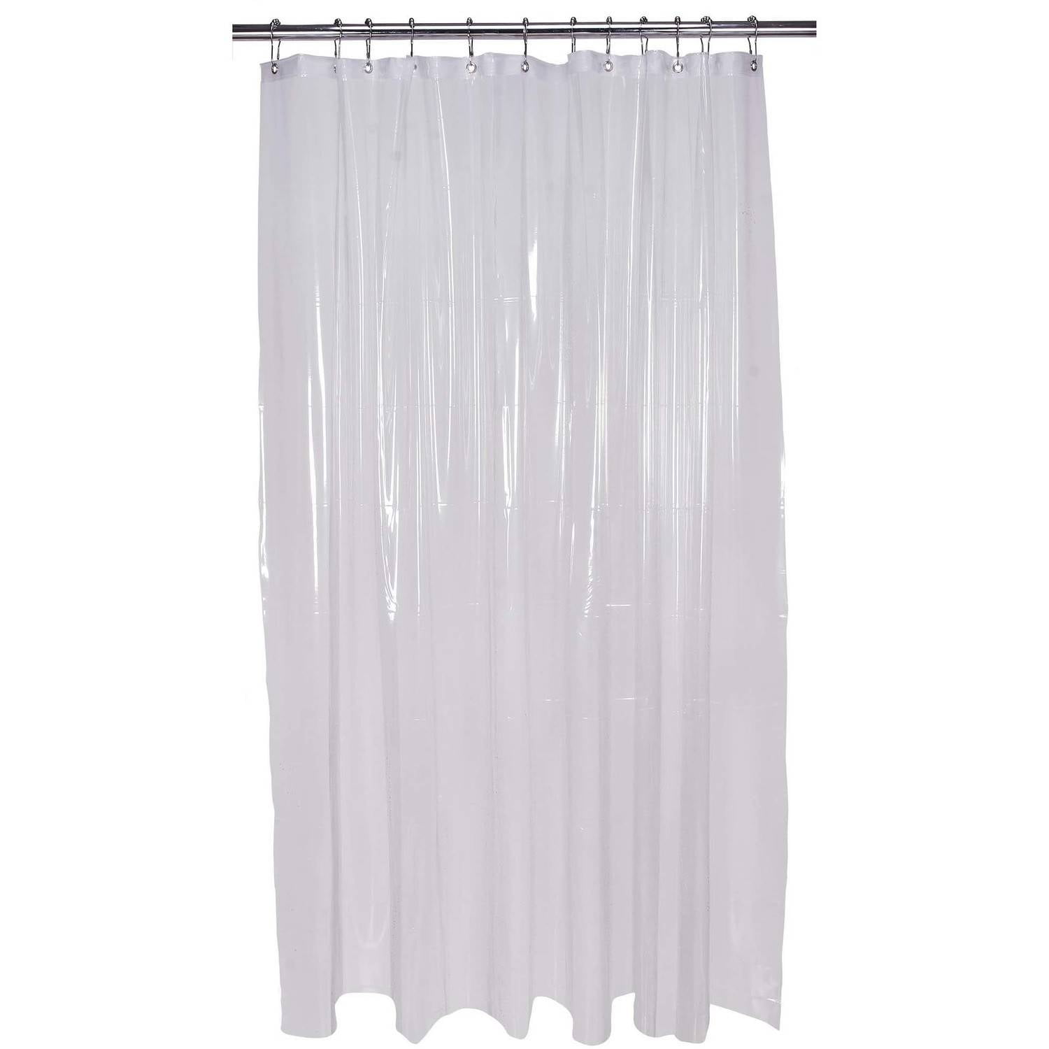 Bath Bliss Extra Long Shower Curtain Liner In Clear 72 X 84