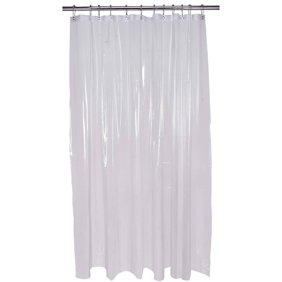 Interdesign Vinyl Shower Curtain Liner With Hooks Long 72 X 84
