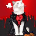 thumbnail image 5 of JeashCHAT Halloween Costume Cat Vampire Cape Cat Outfit Clothes Pet Halloween Costume Party Cosplay Dress Up for Small Dogs and Cats, 5 of 7