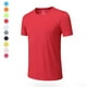 thumbnail image 4 of pstuiky camisetas camisas para hombre, Blusa deportiva informal de color liso con cuello redondo y manga corta elástica para hombre camisas casuales para hombre m, 4 of 7
