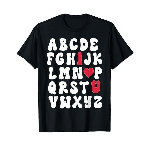 Valentines Day Alphabet Abc Love You Teacher Kids Toddler T-Shirt