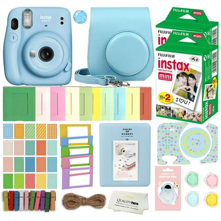 UPC: 0718771301713 | Fujifilm Mini 11 Instant Camera (Sky Blue) with Case  40 Fuji Films  Decoration Stickers  Frames  Photo Album and more Accessory kit