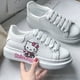thumbnail image 2 of Zapatillas de deporte hello kitty para mujer, zapatos informales con plataforma para kateboarding, planos, 3D, graffiti, color rosa, 2 of 4