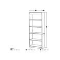 thumbnail image 2 of Bestar standard Bookcase in Bark Gray - 72" Height x 29.5" Width x 11.6" Length, 5 Shelves, 2 of 2