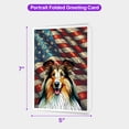 thumbnail image 5 of Patriotic Collie Stained Glass Portrait American Flag 5x7in Folded Greeting Card Collie Dog Lover Gifts Idea Single Note Card with Envelope - 01010, 5 of 5