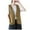 Khaki, variant on Women Vest Sleeveless V Neck Tie Clasp Polyester Vintage Layering Daily Wear