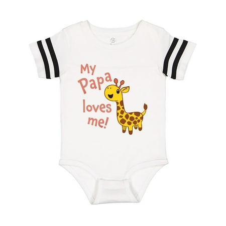 

Inktastic My Papa Loves me- cute giraffe Gift Baby Boy or Baby Girl Bodysuit