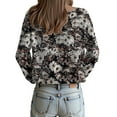 thumbnail image 2 of Women Rose Brushed Knit Sweaters Floral Fashion Plus Size Sweater, 2 of 4