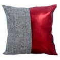 thumbnail image 1 of The HomeCentric Housses de Coussin Métalliques Rouges Housses de Coussin Lot de 2 16x16 Pouces (40x40 cm) Housses de Coussin en Similicuir de Designer Patchwork Housse de Coussin Contemporaine Déco Maison Pâques - Lumière Rouge, 1 of 2