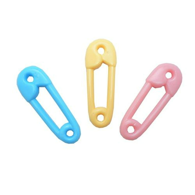 Vintage Cloth Diaper Locking Diaper Safety PINS, Set of 8 Pink, Blue,  White, Metal, Plastic, 2 Inch All Lock Closed, Natural Baby Supplies 