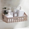 thumbnail image 5 of Shower Caddy - No Punch Hanging Shelf Plastic Storage Basket for Shampoo Toiletries Bathroom Organization, 10.4 x 4.7 x 3.5 in, (Coffee), JASKFLY, 5 of 9