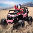 thumbnail image 3 of Coche eléctrico infantil UTV Can-Am con control remoto - Asiento grandeza tamaño - Luces LED - Suspensión de resorte - Música - 12V - Vehículo todoterreno para niños y niñas - Juguete ride on, 3 of 7