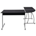 thumbnail image 2 of vidaXL Bureau d'Angle en Forme de L Noir, 2 of 4