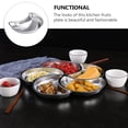 thumbnail image 2 of Stainless Steel Dish Moon Shape Fruits Dish Multi-functional Kitchen Plate, 2 of 8