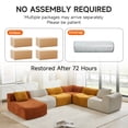 thumbnail image 3 of Modular Sectional Sofa, Teddy Fleece Compressed Couch, Boneless Design L-Shaped Sofa with Chaise Lounge, Free Combination Arrange in Any Shape, No Assembly Cloud Sofa for Living Room Small Apartment, 3 of 8