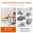 thumbnail image 7 of Pethiy Bath Toy Organizer with Strong Suction Cups, Quick Drainage Bath Toy Storage Basket with Hooks for Kids’ Bathroom (White), 7 of 7