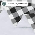 thumbnail image 4 of decorUhome Rectangle Tablecloth, Waterproof Vinyl Flannel Backed Table Cloth, Buffalo Wipeable Plastic Table Cover for Kitchen and Outdoor, Black and White, 52" x 70", 4 of 8