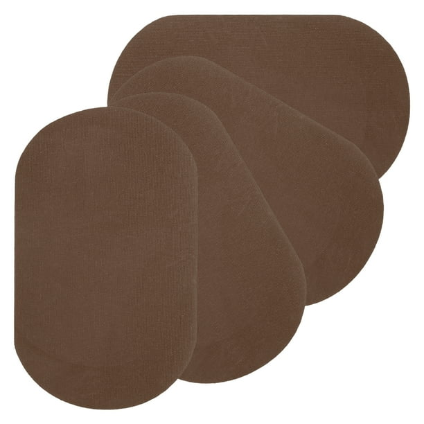 Uxcell Parche de planchar 4 Pcs 7 x 4 pulgadas Kit de parches de terciopelo para codos, rodillas, pantalones, camisas, chaquetas color café