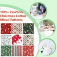 thumbnail image 3 of Wxqbjtam 10Lot Christmas Fabric Charm .8" SQUARES Holiday Quilting Fabric Pre-cut 10Pcs, 3 of 10