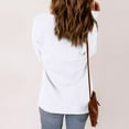 thumbnail image 4 of LINMOUA Womens Casual V Neck Sweatshirt Loose Soft Long Sleeve Pullover Tops Solid Shirts With Side Pockets, 4 of 5