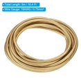 thumbnail image 2 of Uxcell Fabric Cloth Covered Round Wire, 16.4ft 18AWG 2 Core Vintage Woven Electrical Cord, Light Golden, 2 of 6