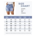 thumbnail image 3 of CASSIE LIZ Plus Size Short Jeans For Women 5X High Rise Destructed Shortie Shorts Jeans Light Blue Elastic Waist Frayed Hem Pocket Pants Casual Summer Washed Ripped Shorts Pants 5XL 28W, 3 of 3