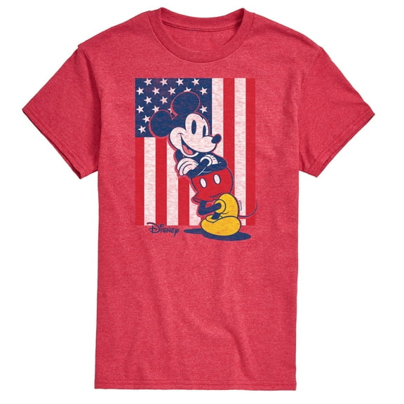 Disney - Mickey American Flag - Men's Short Sleeve Graphic T-Shirt