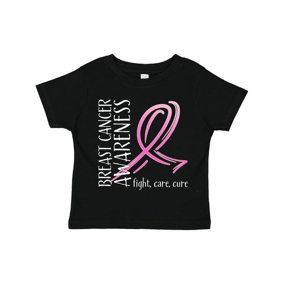 Inktastic Breast Cancer Awareness Fight, Care, Cure Boys or Girls Toddler T-Shirt