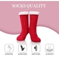 thumbnail image 4 of Fuklindy Women Slipper Fuzzy Socks Winter Super Sift Warm Cozy Soft Thick Fleece Lined Non Slip Home Socks, 4 of 6