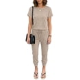 thumbnail image 3 of Guluxicc Jumpsuits for Women Dressy Summer Romper Ribbed Knit Casual Travel Outfits Trendy Vacation Beach Clothes, 3 of 4
