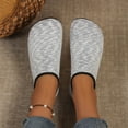 thumbnail image 4 of HTHLVMD Quick-Dry Water Shoes, Striped Barefoot Aqua Socks, Women Non-Slip Beach Shoes, Lightweight Swim Socks, Water Shoes for Women Men Slip-Resistant Beach Swim Boating Surf Shoes, Gray 5.5, 4 of 5