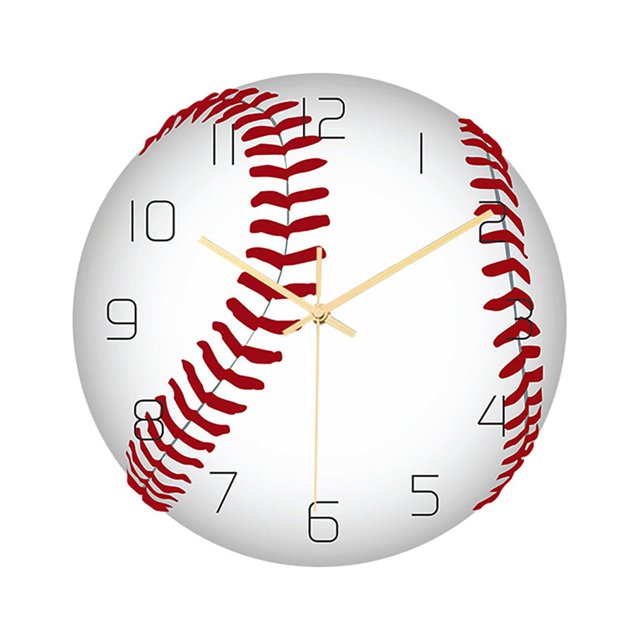 home appearance Round mute clock wall decoration baseball wall clock Decoration & Hangs