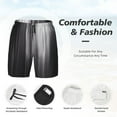 thumbnail image 3 of Balery Monochrome Abstract Lines Bañador para hombre, shorts de playa de secado rápido con entrepierna y forro de compresión-Medium, 3 of 6