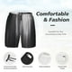 thumbnail image 3 of Balery Monochrome Abstract Lines Bañador para hombre, shorts de playa de secado rápido con entrepierna y forro de compresión-Medium, 3 of 6