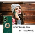 thumbnail image 6 of Compatible with Redmi Note 12 4G Case for Women Men Cute Redmi Note 12 4G Phone Case Shockproof with Luxury Plating Gold Edge Kickstand Protective Cases Cover (Night Green), 6 of 14
