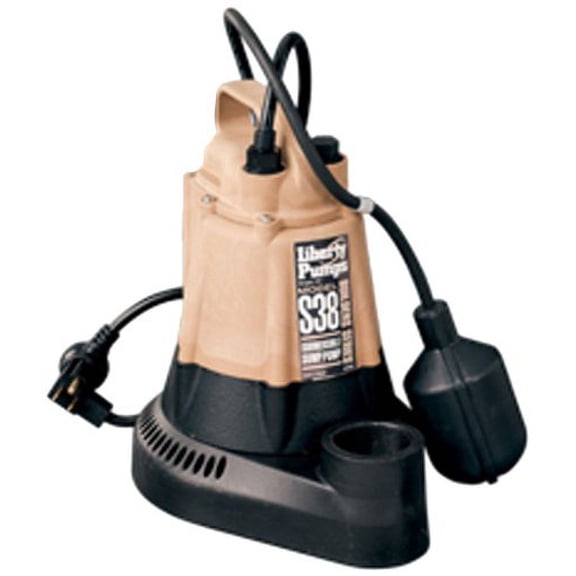Liberty Pumps S38 Wide Angle Float 1/3 HP Builders Series Submersible Sump Pump