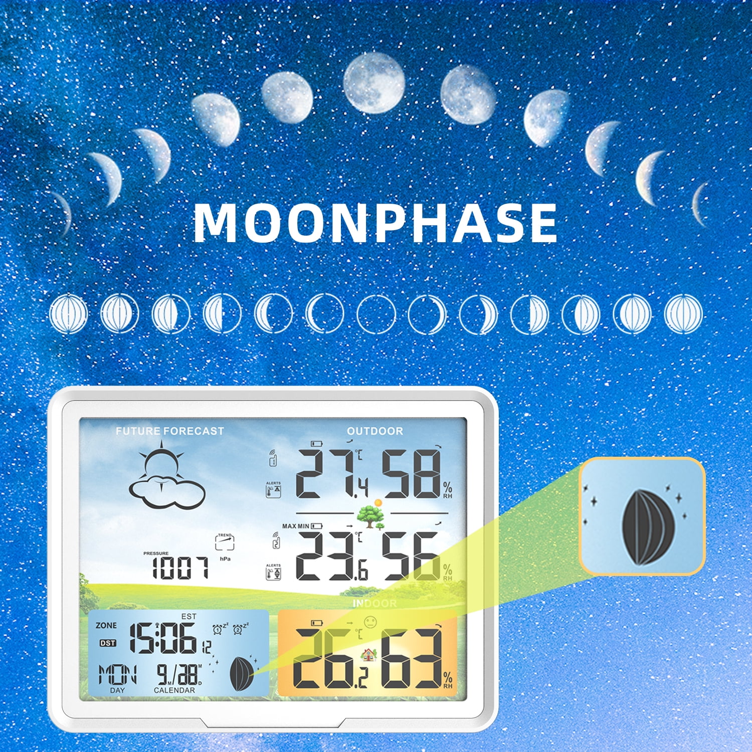 Weather Station Wireless Indoor Outdoor Home Weather Stations with