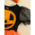 thumbnail image 6 of ZINTAOZT Infant Baby Girl Halloween Outfit Puff Sleeve Sequin Tulle Romper Dress Headband 2Pcs Halloween Clothes 0-2T, 6 of 8