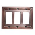 thumbnail image 2 of Monarch Abode Antique Copper Architectural Triple Rocker Decorative Wall Plate Switch Plate Outlet Cover, 3 Gang, 2 of 10