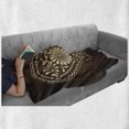 thumbnail image 6 of Chocolate Soft Flannel Fleece Throw Blanket, Romantic Heart Pattern with Dots and Flowers Valentines Day Art Illustration, Cozy Plush for Indoor and Outdoor Use, 50" x 70", Brown Beige, by Ambesonne, 6 of 6