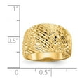 thumbnail image 2 of 14k Yellow Gold Solid Polished Textured Dome Ring Size 7.00 Ring for Women, 2 of 2