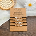 thumbnail image 6 of 4 Pieces/set Hollow Love Bracelets Matching Braided Bracelet for Best Friend Family Women Friendship Jewelry, 6 of 10