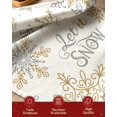 thumbnail image 4 of Christmas Table Runner Snowflake - 13x72 Let it Snow Winter Table Runner with Snowflake Merry Christmas Decor, Vintage Farmhouse Rustic Xmas Winter Decoration for Home Kitchen Dinner Party, 4 of 5