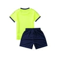thumbnail image 5 of MSemis Kids Boys Sports Suit Mesh Tops and Shorts Workout Athletic Outfits Fluorescent Green 9-10, 5 of 6