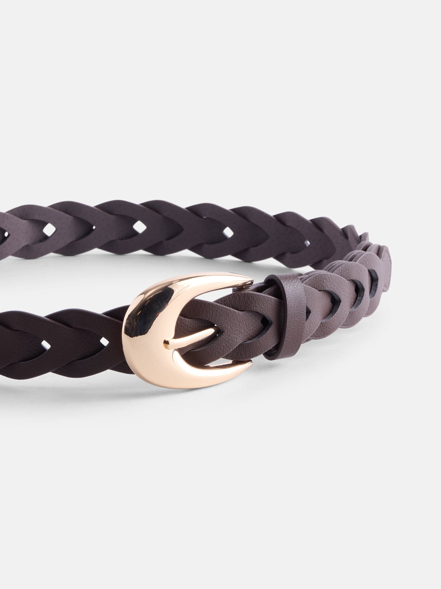 Scenario Women's Twisted Braid Belt, Dark Brown