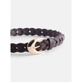 thumbnail image 2 of Scenario Women's Twisted Braid Belt, Dark Brown, 2 of 4