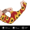 thumbnail image 3 of Uemuo Sunflowers On Red Printed Arm Sleeves, Cooling UV Sun Protection Sports Compression for Men/Women, 3 of 8
