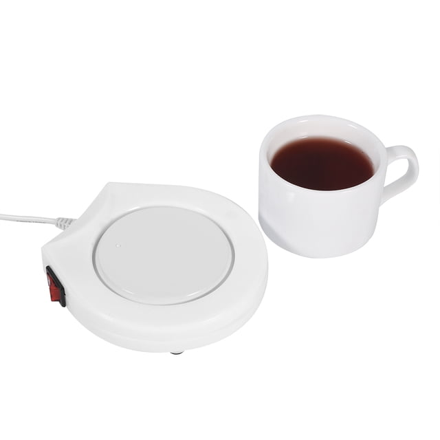 110V Taza accionada eléctrica blanca de la leche del té del café del cojín del calentador de la taza Amonsee NO