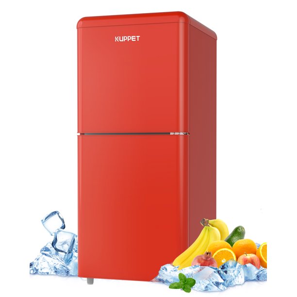 KUPPET Compact Refrigerator, Mini Fridge with Freezer for Bedroom, Drom