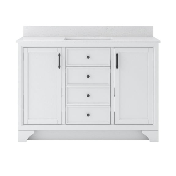 Craft   Main Lcvt4922d-Qcv Lanagan 48" Free Standing Single Basin Vanity Set - White